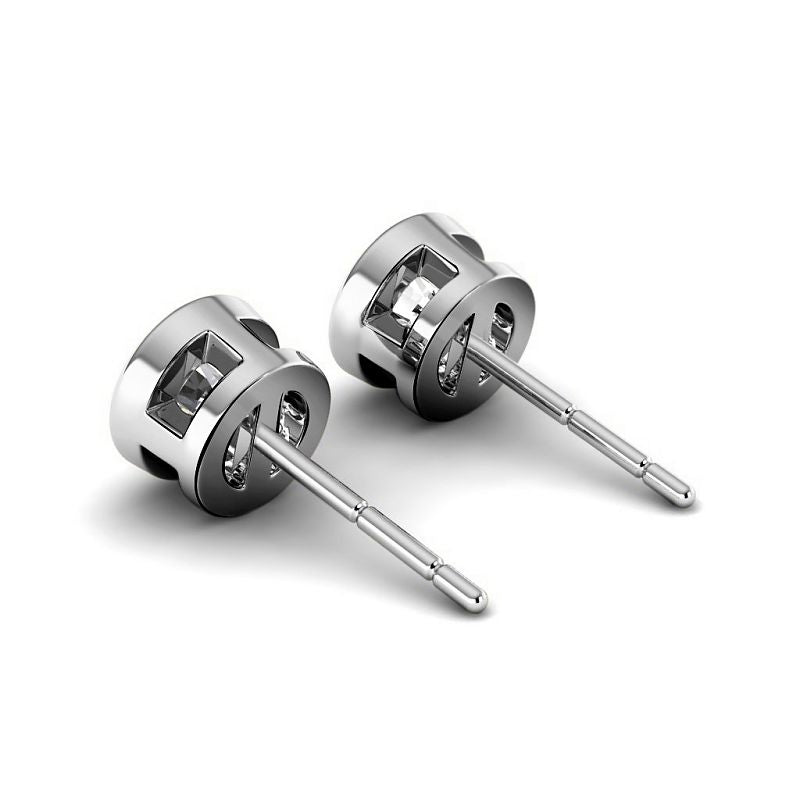 0.60-5.00 CT Round Cut Diamonds - Stud Earrings