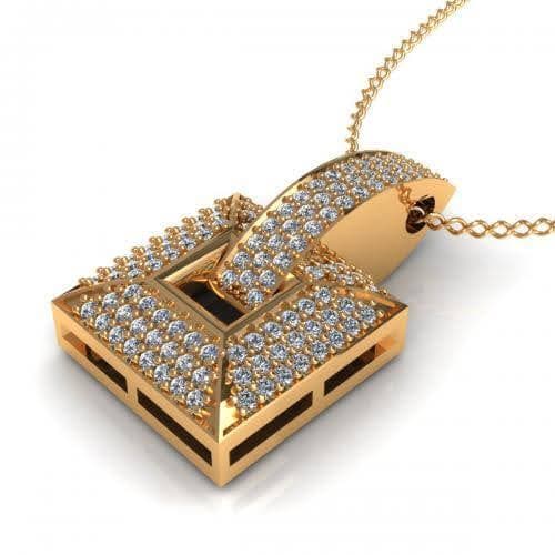 0.60 CT Round Cut Diamonds - Diamond Pendant - Primestyle.com