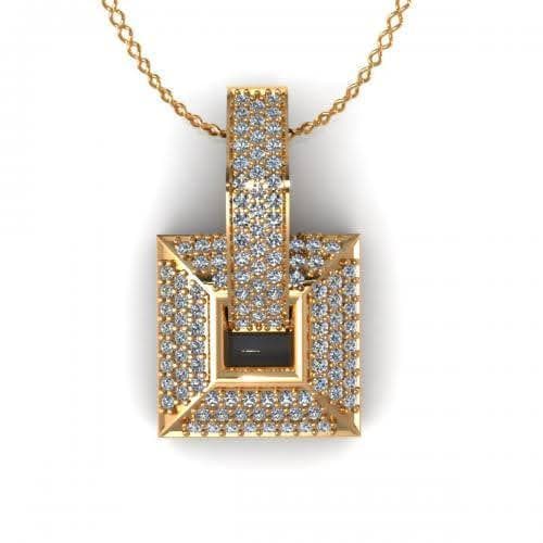 0.60 CT Round Cut Diamonds - Diamond Pendant - Primestyle.com