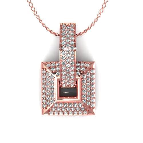 0.60 CT Round Cut Diamonds - Diamond Pendant - Primestyle.com