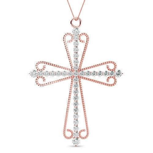 0.60 CT Round Cut Natural Diamonds - Diamond Pendants