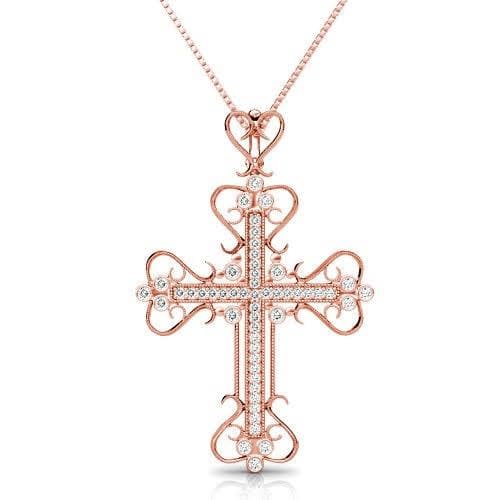 0.60 CT Round Cut Natural Diamonds - Diamond Pendants