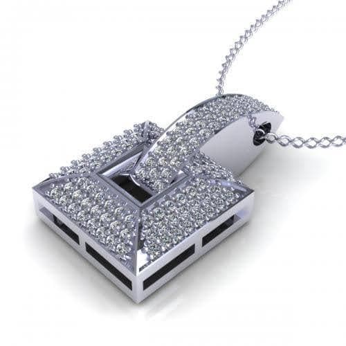 0.60 CT Round Cut Diamonds - Diamond Pendant - Primestyle.com