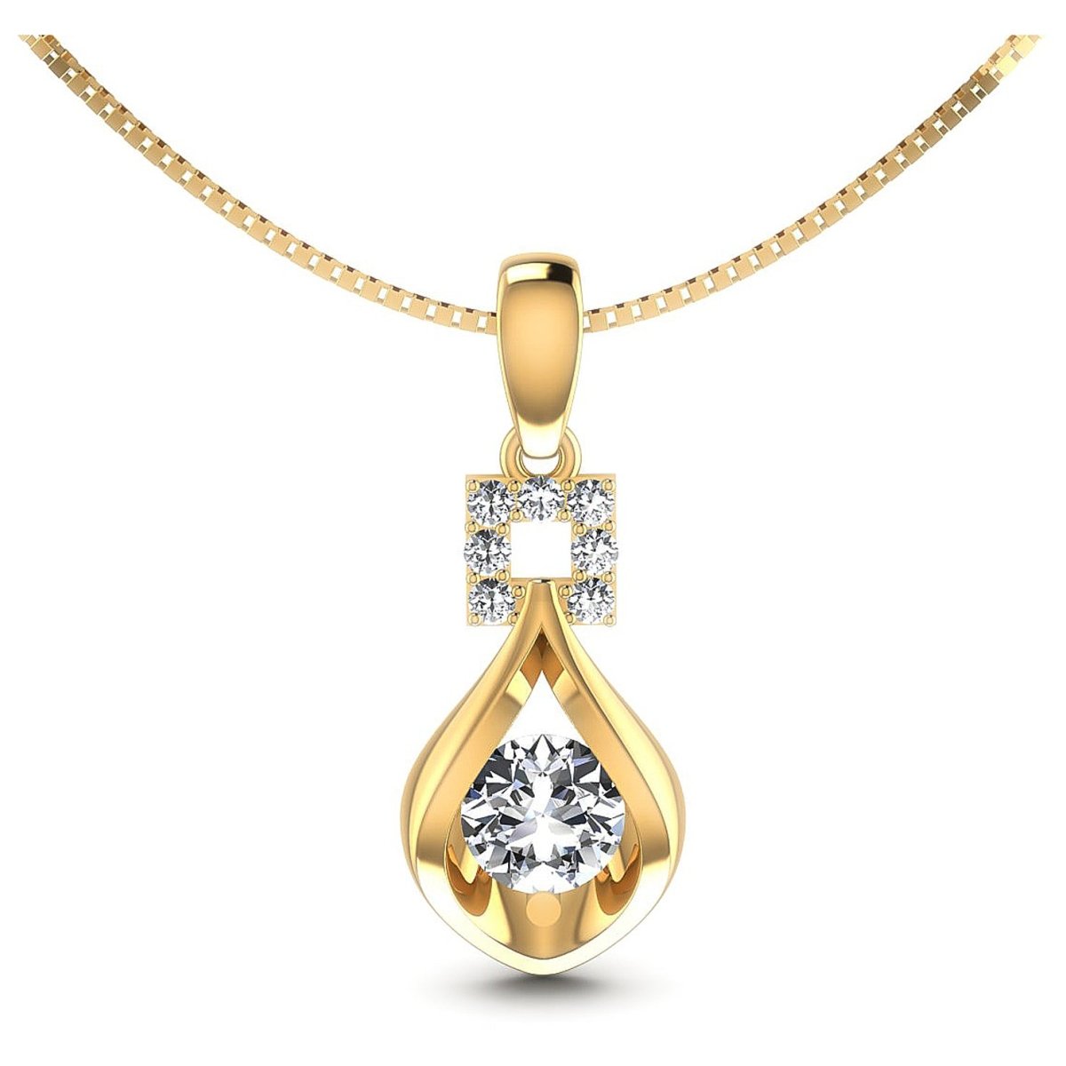 0.60 CT Round Cut Natural Diamonds - Fashion Pendants