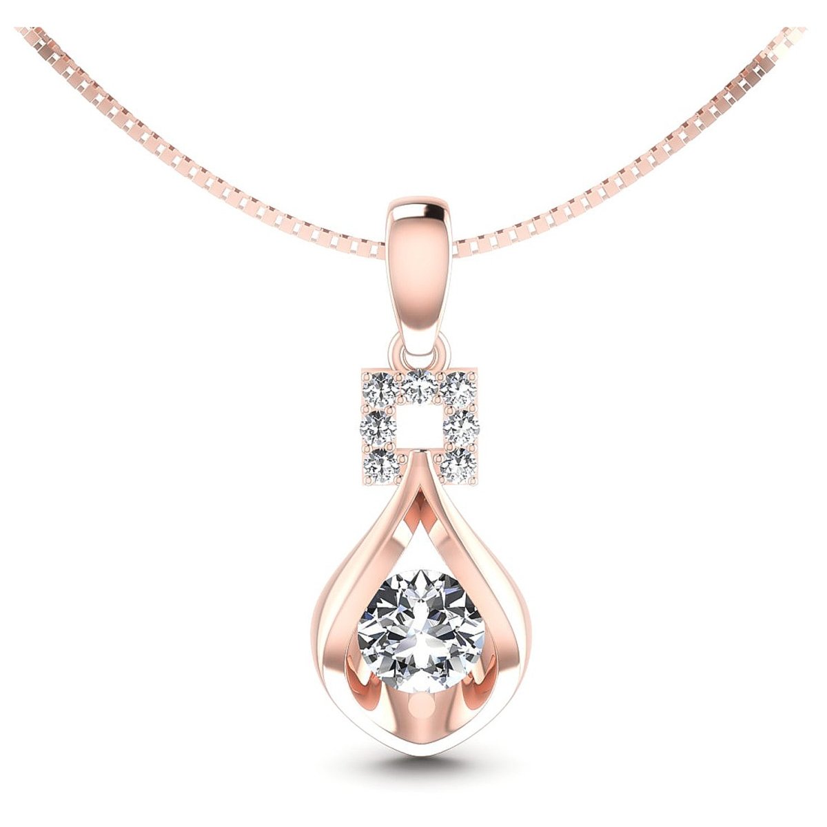 0.60 CT Round Cut Diamonds - Fashion Pendant - Primestyle.com
