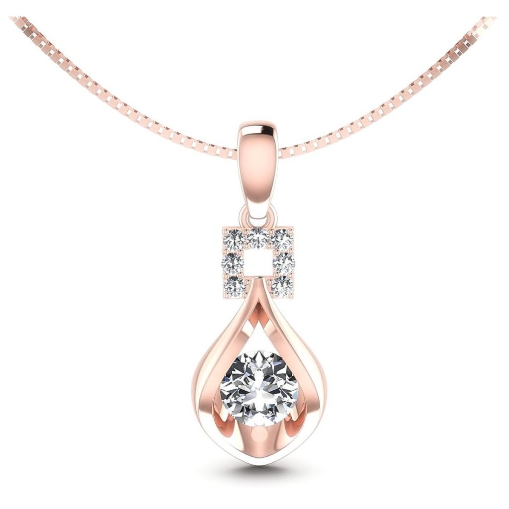 0.60 CT Round Cut Natural Diamonds - Fashion Pendants