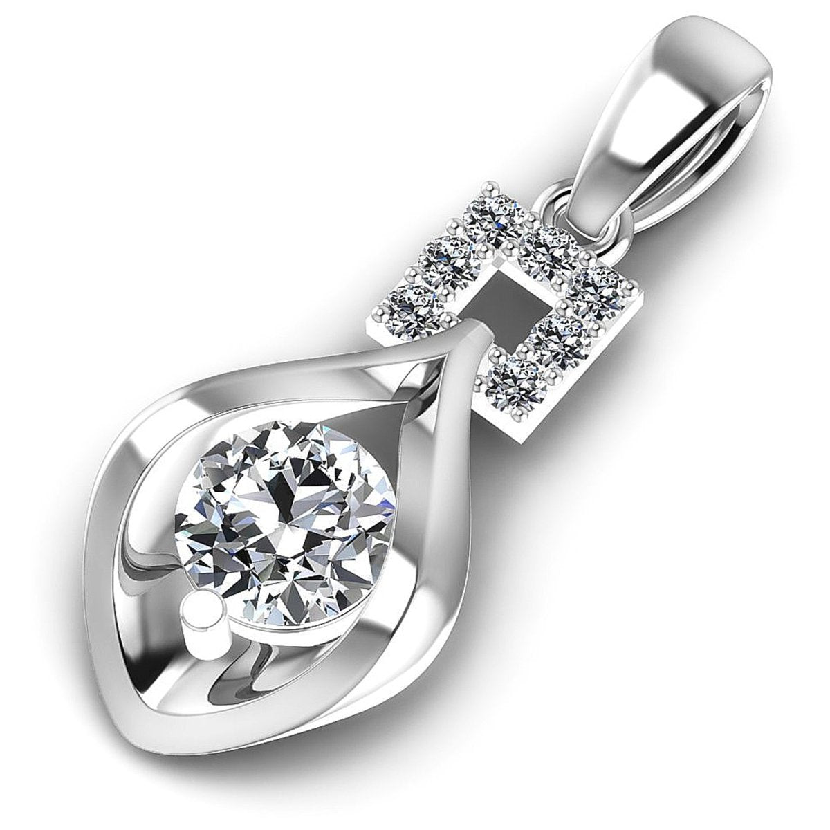 0.60 CT Round Cut Natural Diamonds - Fashion Pendants