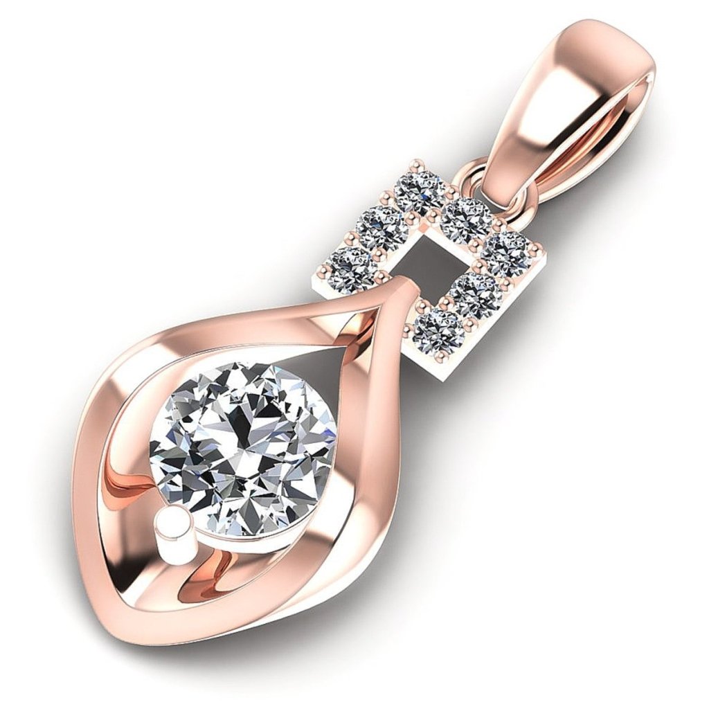 0.60 CT Round Cut Natural Diamonds - Fashion Pendants