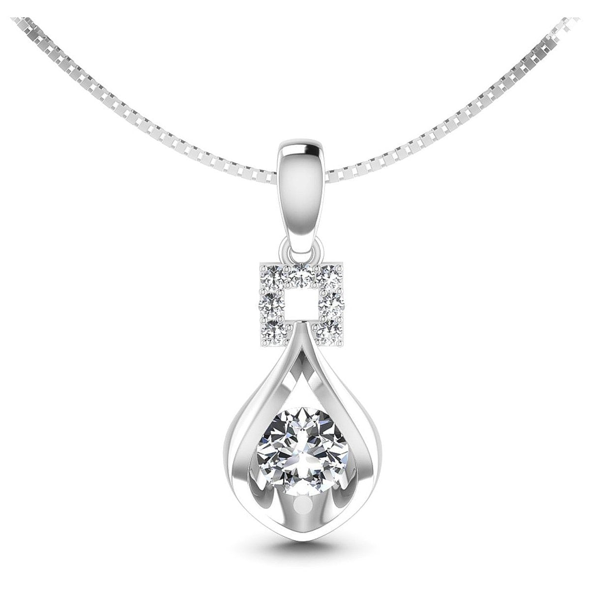 0.60 CT Round Cut Diamonds - Fashion Pendant - Primestyle.com