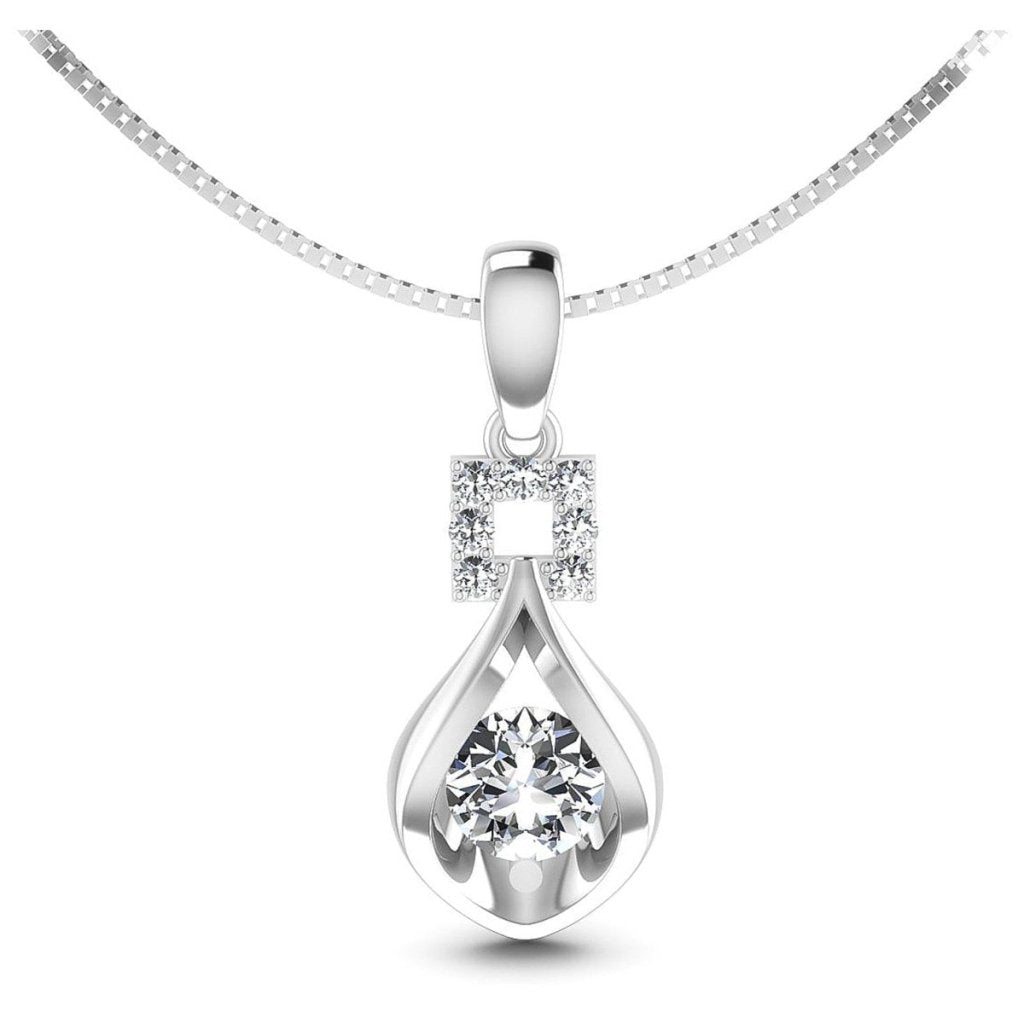 0.60 CT Round Cut Natural Diamonds - Fashion Pendants