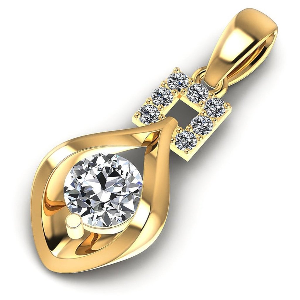 0.60 CT Round Cut Natural Diamonds - Fashion Pendants
