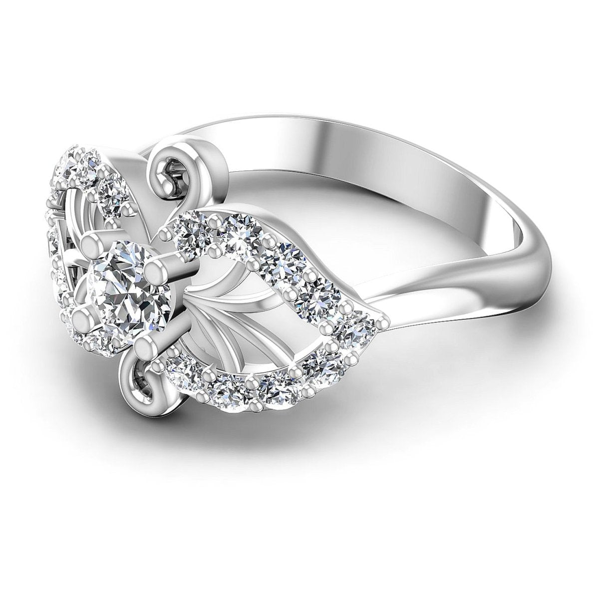 0.60 CT Round Cut Natural Diamonds - Fashion Rings