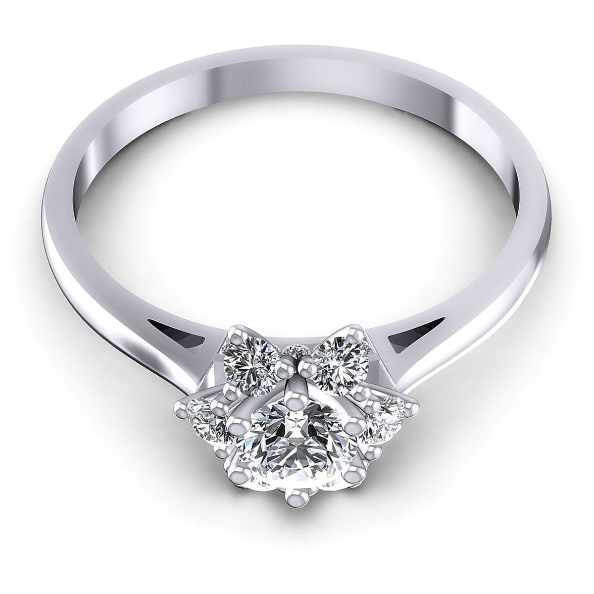 0.60 CT Round Cut Natural Diamonds - Fashion Rings