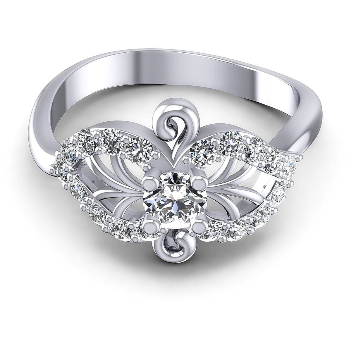 0.60 CT Round Cut Diamonds - Fashion Ring - Primestyle.com