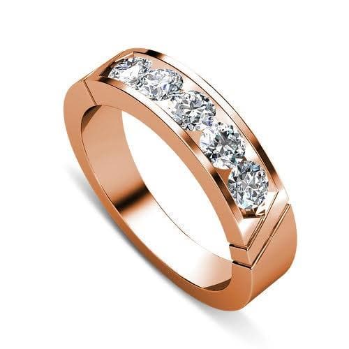 0.60 CT Round Cut Diamonds - Mens Wedding Band - Primestyle.com