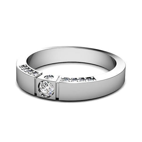 0.60 CT Round Cut Natural Diamonds - Mens Wedding Bands