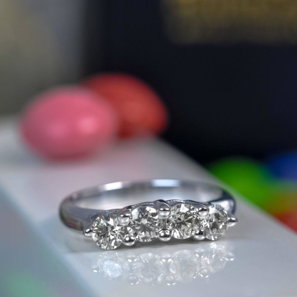 0.60 CT Round Cut Natural Diamonds - Wedding Band