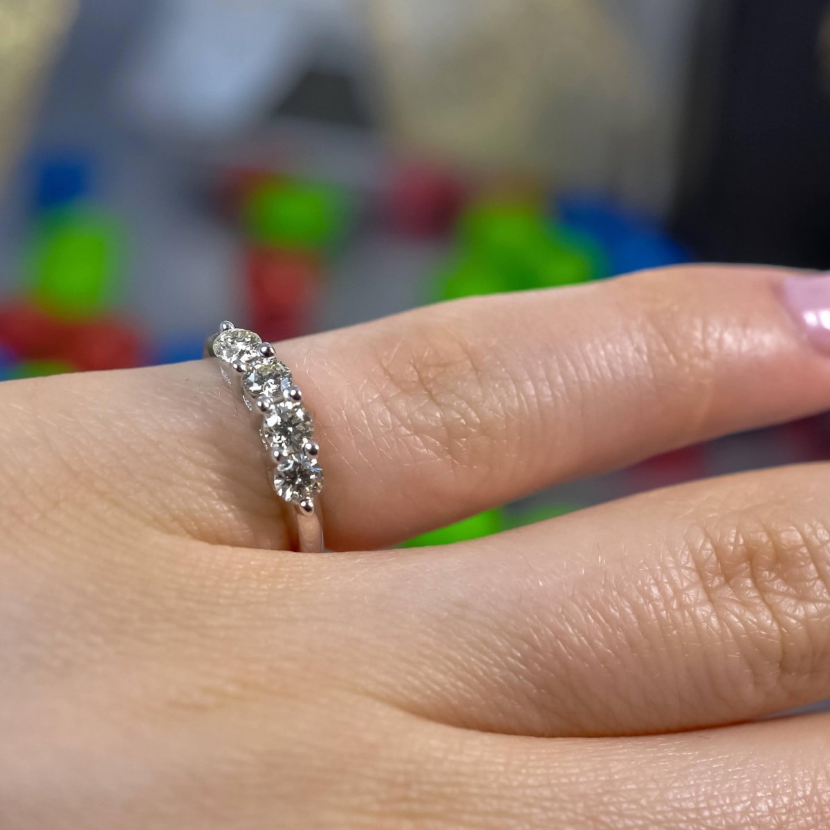 0.60 CT Round Cut Natural Diamonds - Wedding Band