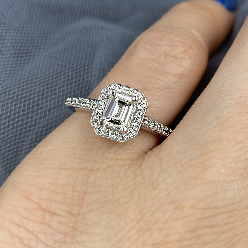 0.65-1.80 CT Round & Emerald Cut Diamonds - Engagement Ring - Primestyle.com