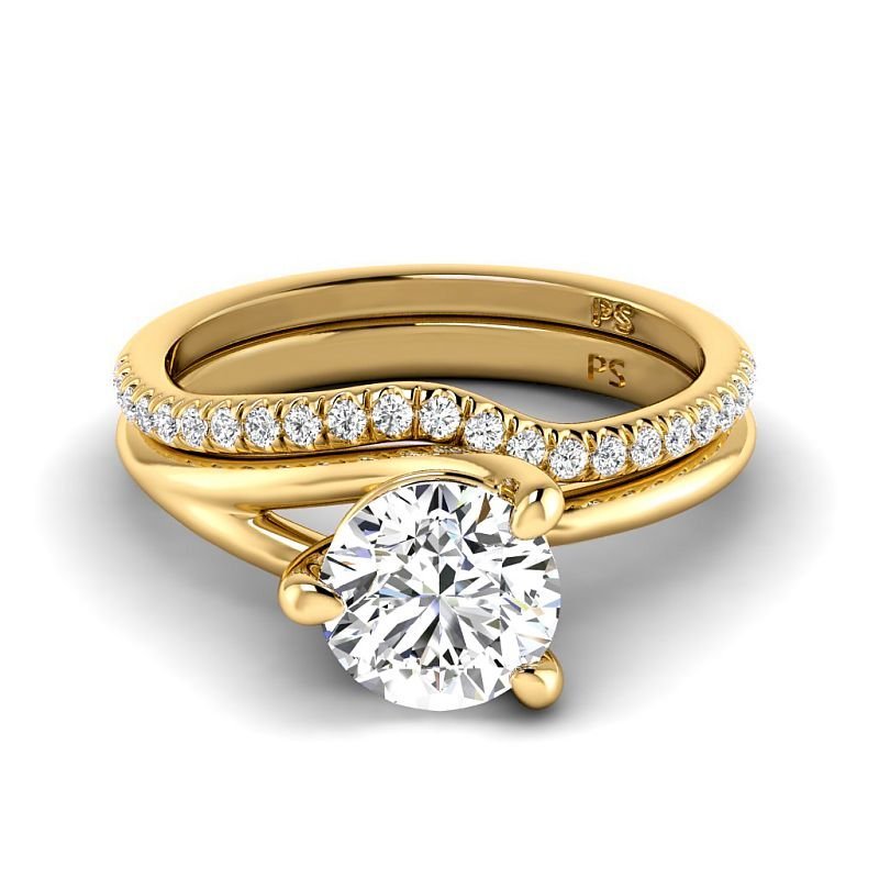 0.65-6.15 CT Round Cut Diamonds - Bridal Set