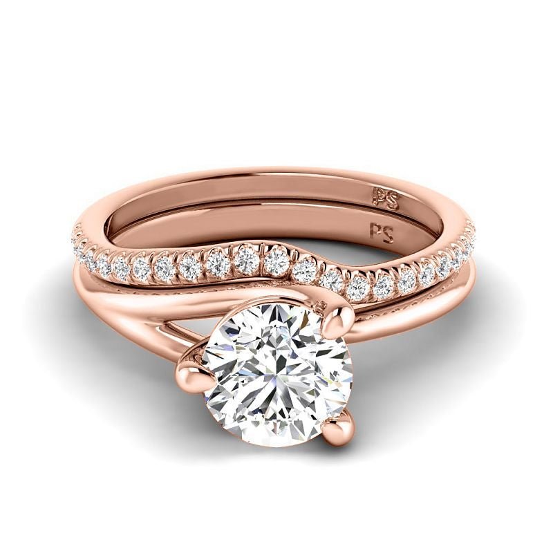 0.65-6.15 CT Round Cut Diamonds - Bridal Set