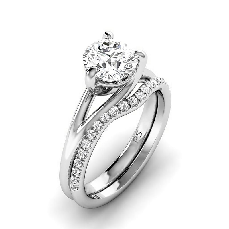 0.65-6.15 CT Round Cut Diamonds - Bridal Set