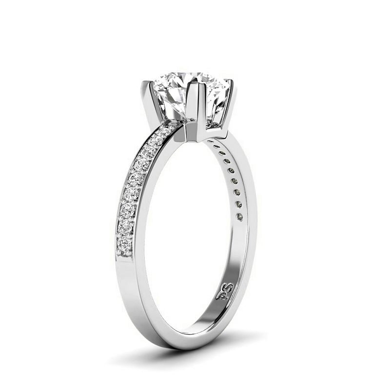0.65-6.15 CT Round Cut Diamonds - Engagement Ring