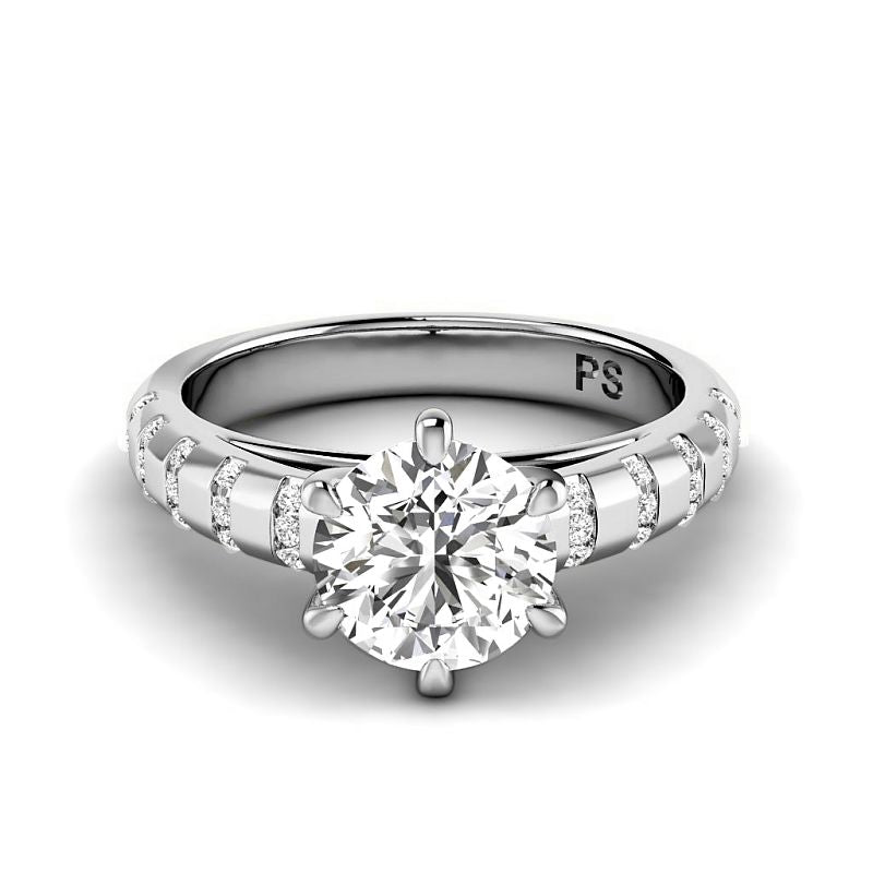 0.65-6.15 CT Round Cut Diamonds - Engagement Ring