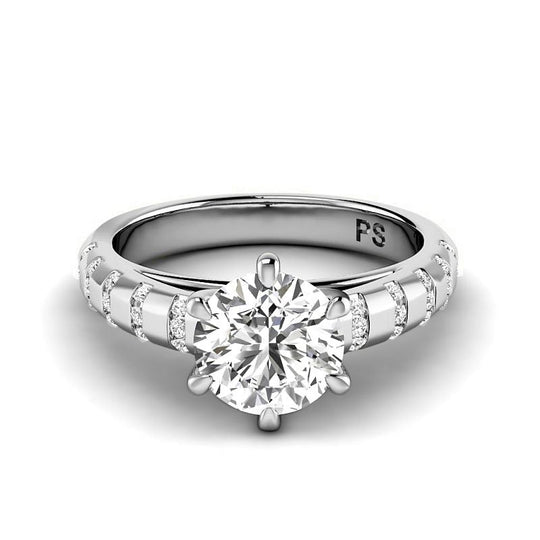 0.65-3.15 CT Round Cut Lab Grown Diamonds - Engagement Ring