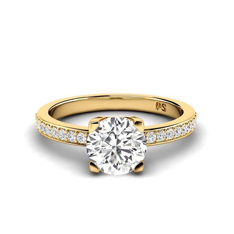 0.65-6.15 CT Round Cut Diamonds - Engagement Ring