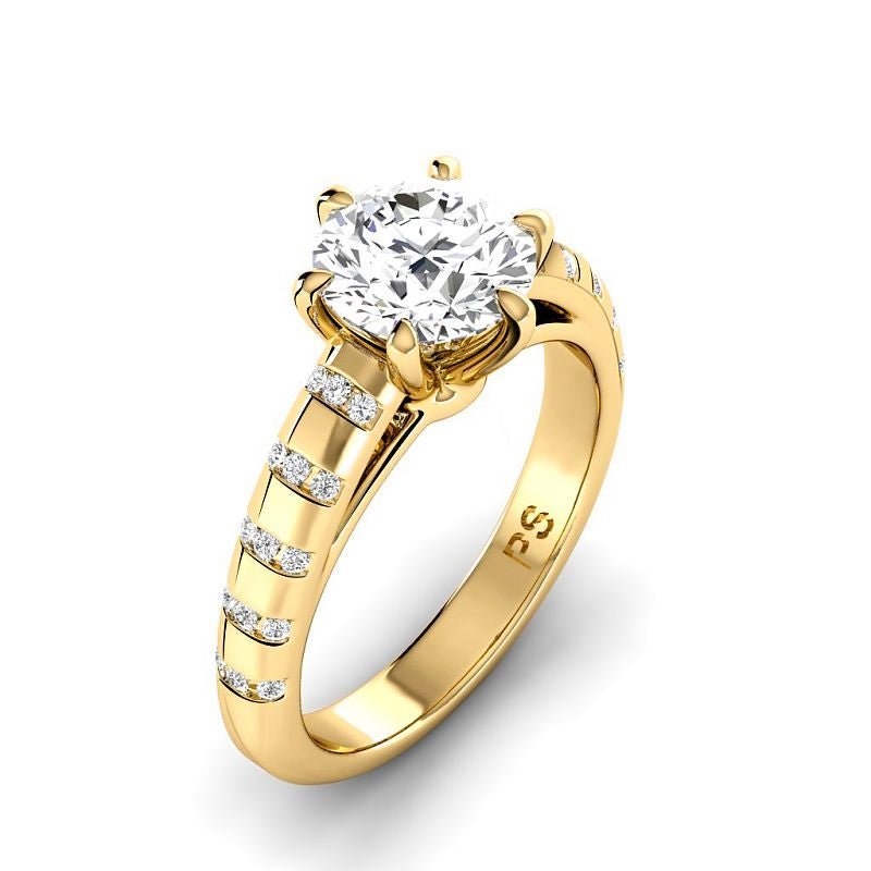 0.65-6.15 CT Round Cut Diamonds - Engagement Ring