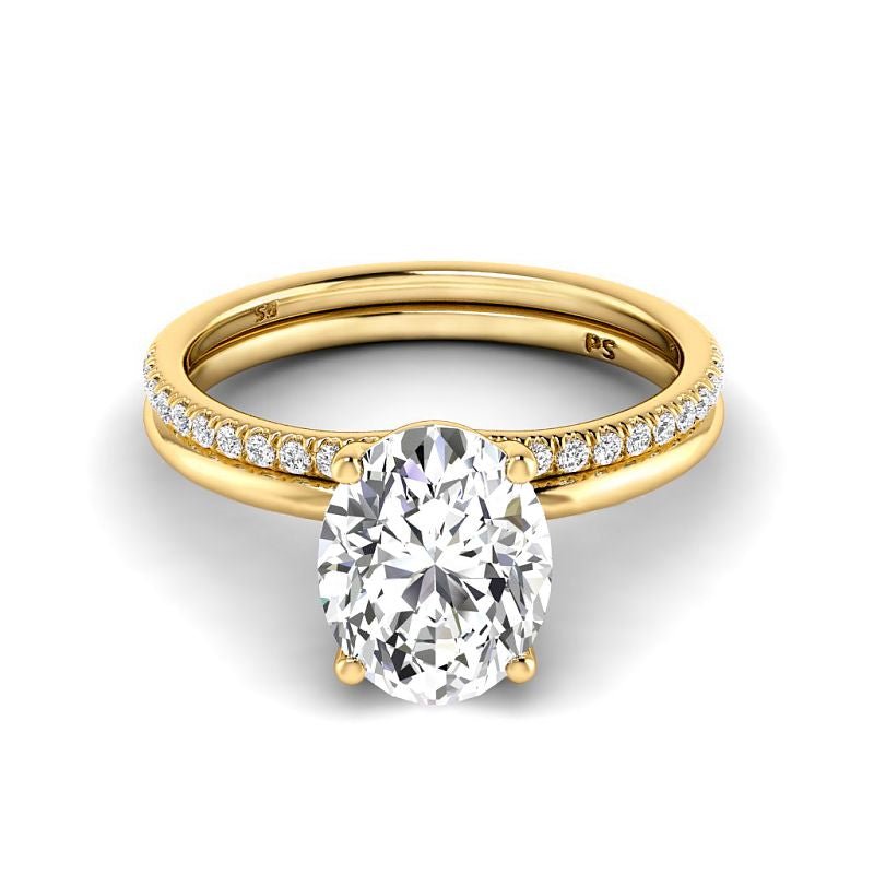 0.65-3.15 CT Round & Oval Cut Lab Grown Diamonds - Bridal Set - Primestyle.com