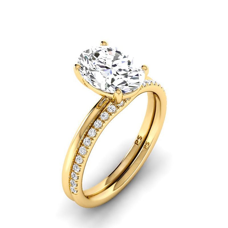 0.65-3.15 CT Round & Oval Cut Lab Grown Diamonds - Bridal Set - Primestyle.com