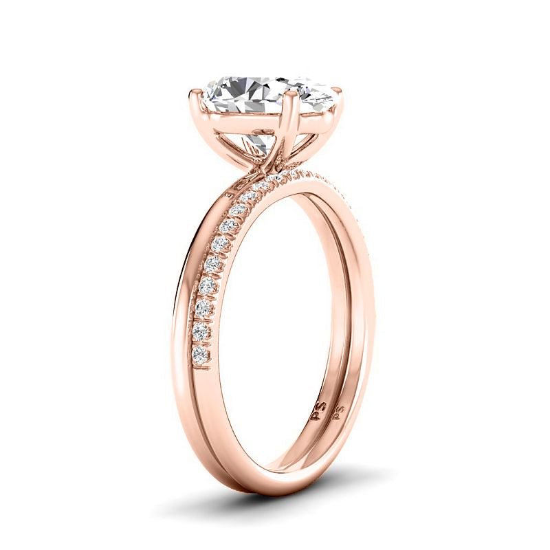 0.65-3.15 CT Round & Oval Cut Lab Grown Diamonds - Bridal Set - Primestyle.com