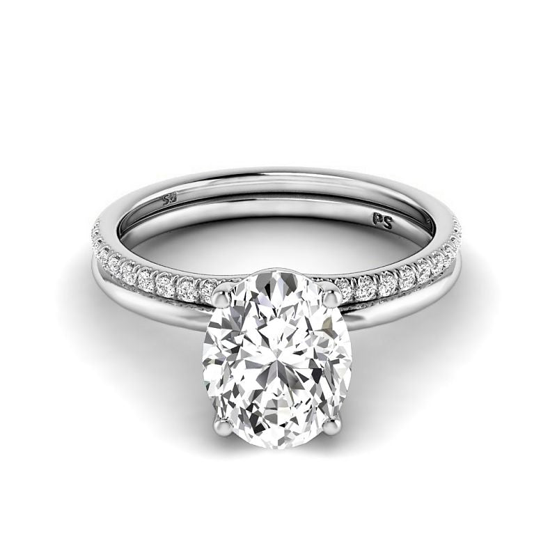 0.65-3.15 CT Round & Oval Cut Lab Grown Diamonds - Bridal Set - Primestyle.com