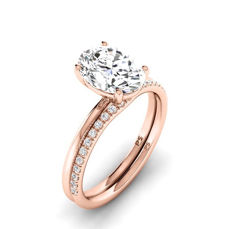 0.65-3.15 CT Round & Oval Cut Lab Grown Diamonds - Bridal Set - Primestyle.com