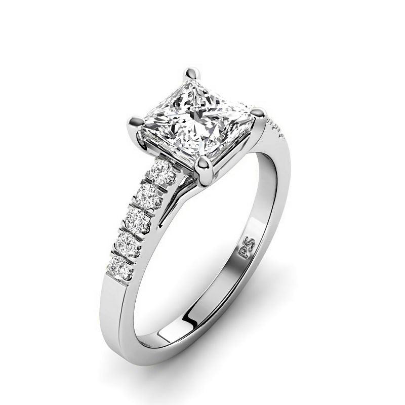 0.65 - 6.15 CT Princess & Round Cut Diamonds - Engagement Ring - Primestyle.com