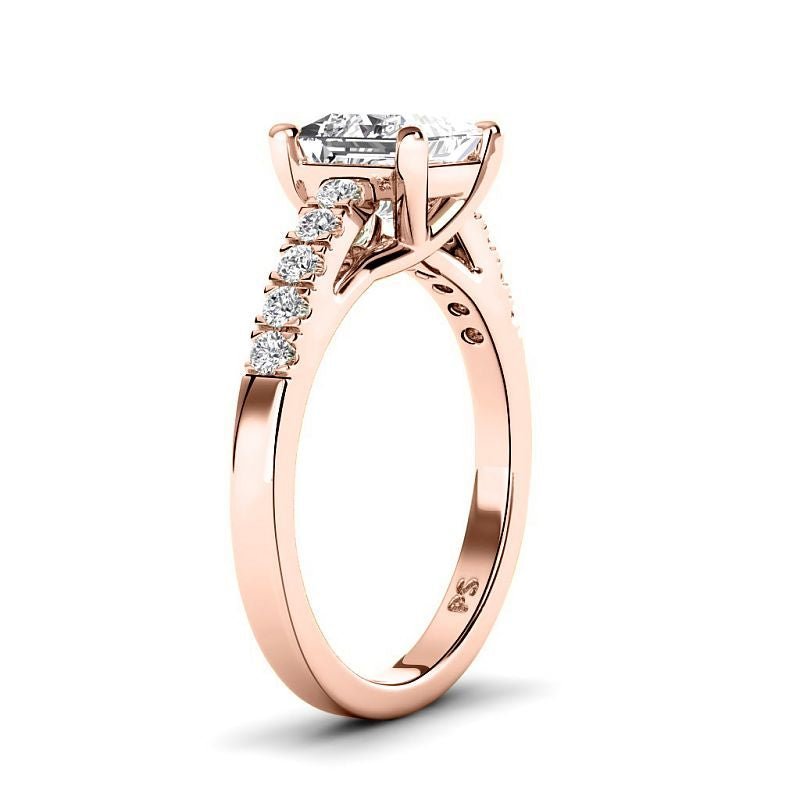 0.65-6.15 CT Princess & Round Cut Diamonds - Engagement Ring