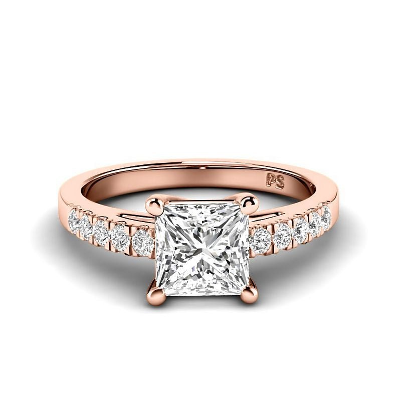 0.65 - 6.15 CT Princess & Round Cut Diamonds - Engagement Ring - Primestyle.com