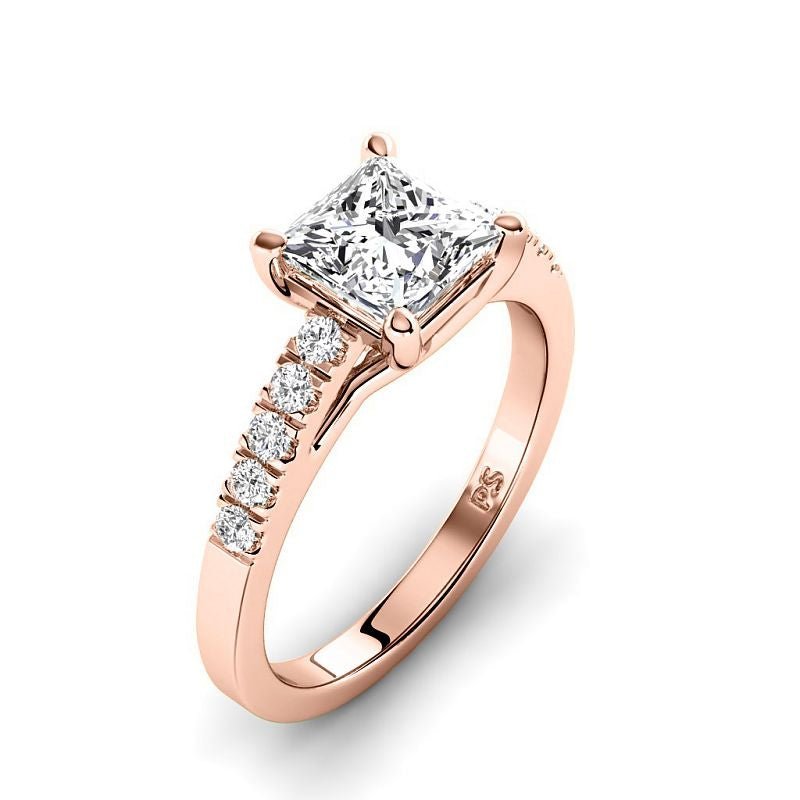0.65 - 6.15 CT Princess & Round Cut Diamonds - Engagement Ring - Primestyle.com
