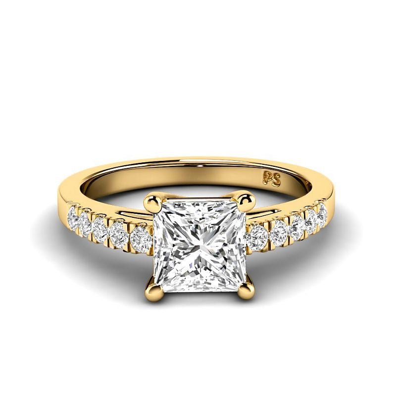 0.65 - 6.15 CT Princess & Round Cut Diamonds - Engagement Ring - Primestyle.com