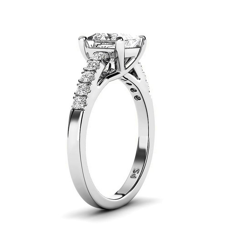 0.65-6.15 CT Princess & Round Cut Diamonds - Engagement Ring