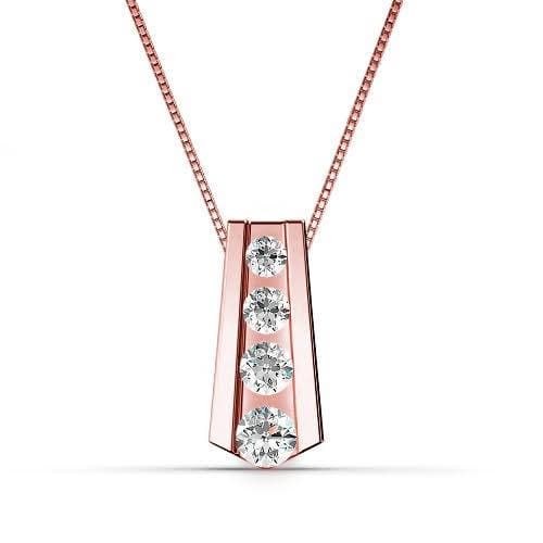 0.65 CT Round Cut Diamonds - Diamond Pendant - Primestyle.com