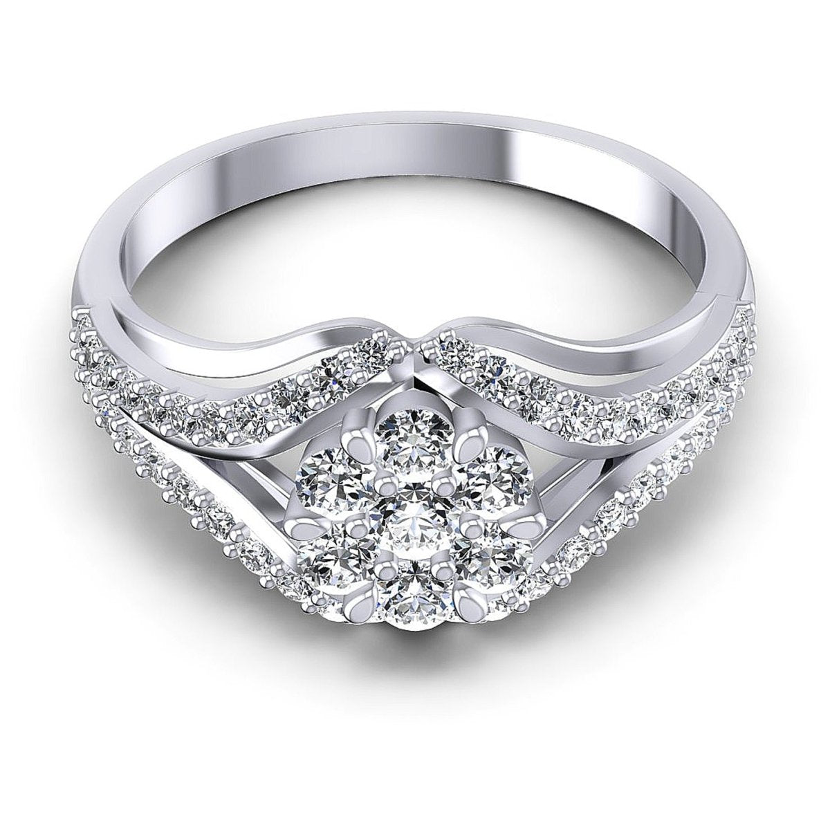 0.65 CT Round Cut Diamonds - Fashion Ring - Primestyle.com