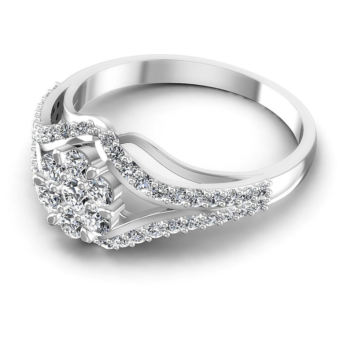 0.65 CT Round Cut Natural Diamonds - Fashion Rings