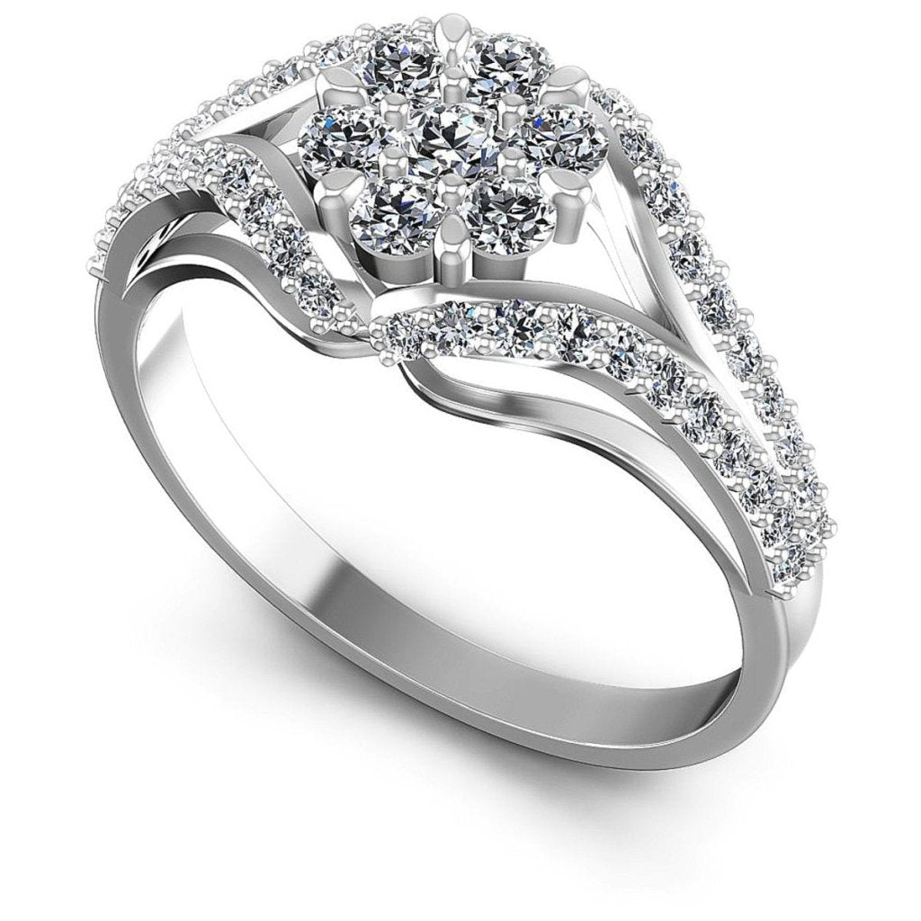 0.65 CT Round Cut Natural Diamonds - Fashion Rings - Primestyle.com