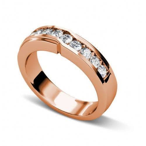 0.65 CT Round Cut Diamonds - Mens Wedding Band - Primestyle.com