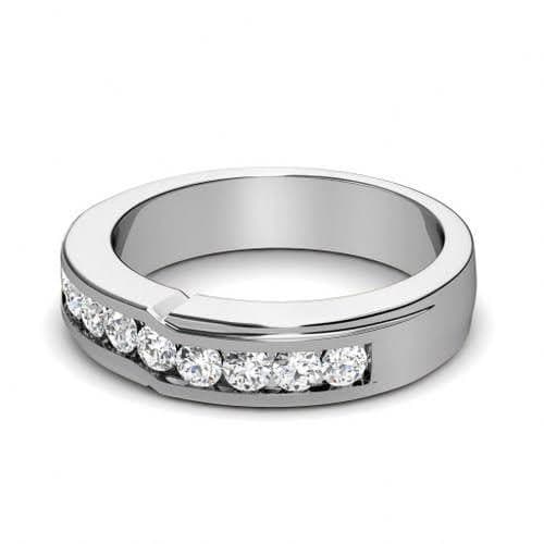 0.65 CT Round Cut Diamonds - Mens Wedding Band - Primestyle.com