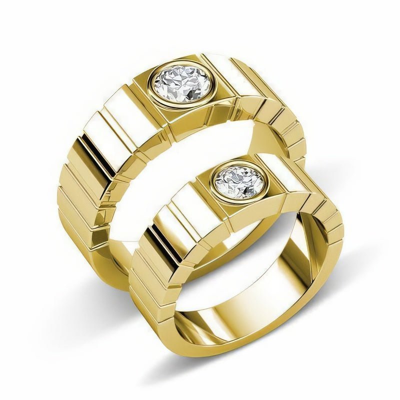 0.65 CT Round Cut Natural Diamonds - Wedding Sets - Primestyle.com