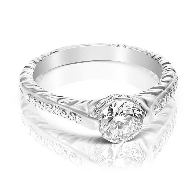 0.70-1.85 CT Round Cut Natural Diamonds - Engagement Ring